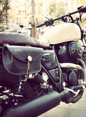 加厚vintage美式复古bobber手工摩托机车改装收纳牛皮工具包边包