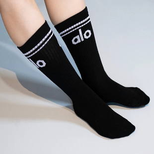 aIo yoga瑜伽袜子中长筒棉男女同款四季运动休闲情侣时尚高筒袜子