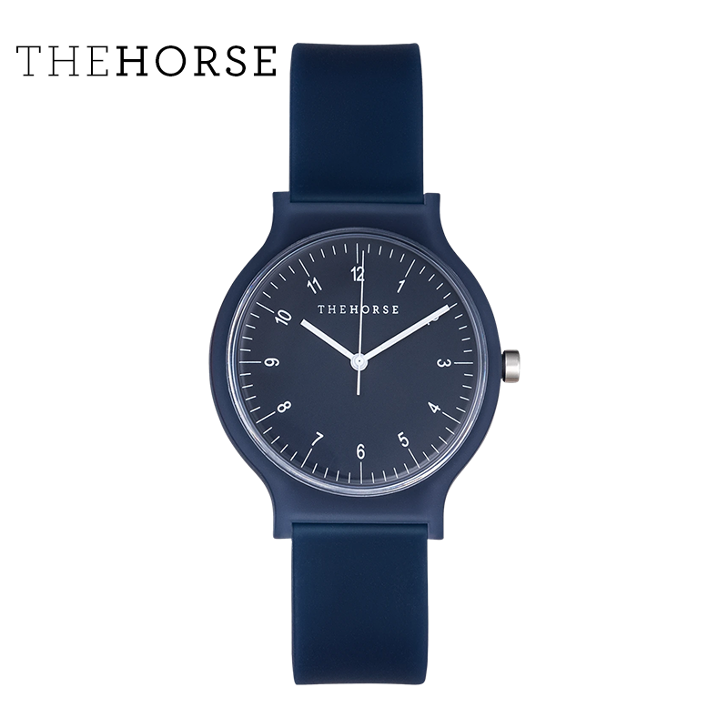 thehorse简约包邮瑞澳洲手表春thehorse品蓝色防水学生硅胶石英表