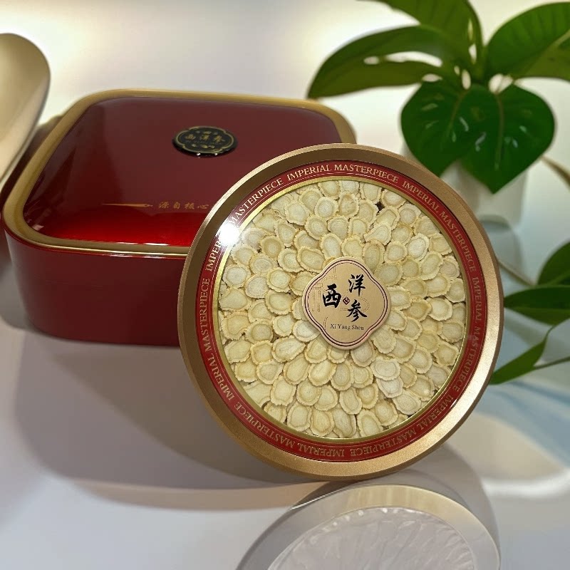 进口加拿大西洋参整枝切片粒头圆片段枝250g克花旗参礼盒滋补佳品