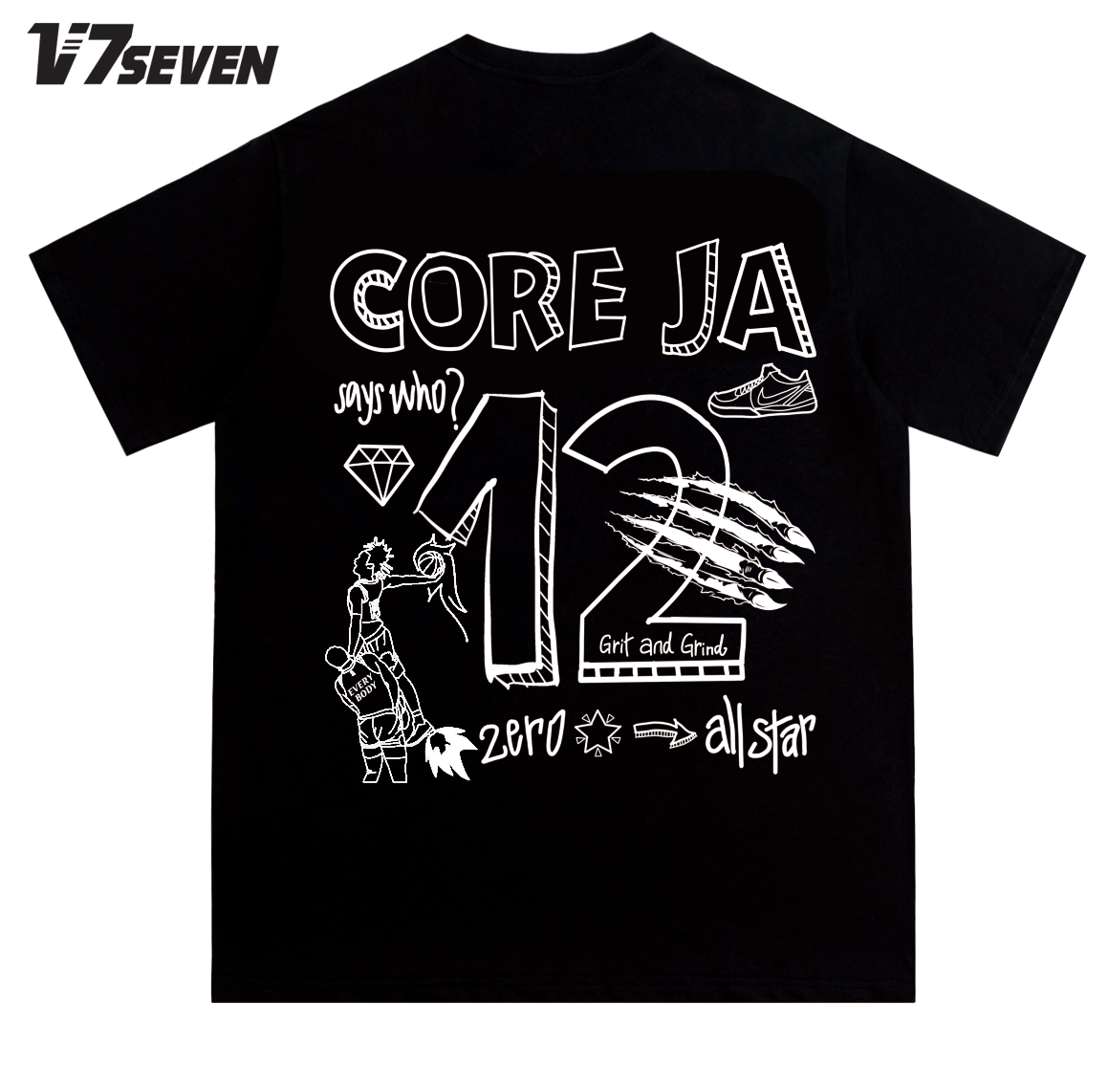 手绘圆领莫兰特圆领球衣