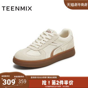 复古女德训鞋 休闲T字头经典 CEL21CM5 商场同款 天美意2025秋新款