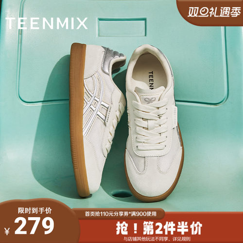 天美意2025夏新款商场同款休闲运动百搭系带女德训鞋CP231BM5