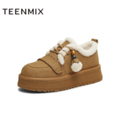 舒适保暖毛绒单鞋 天美意2025冬新款 商场同款 女雪地靴BM381DM5