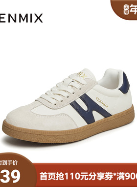 天美意2024春新款商场同款低帮复古休闲女阿甘德训鞋BI331AM4