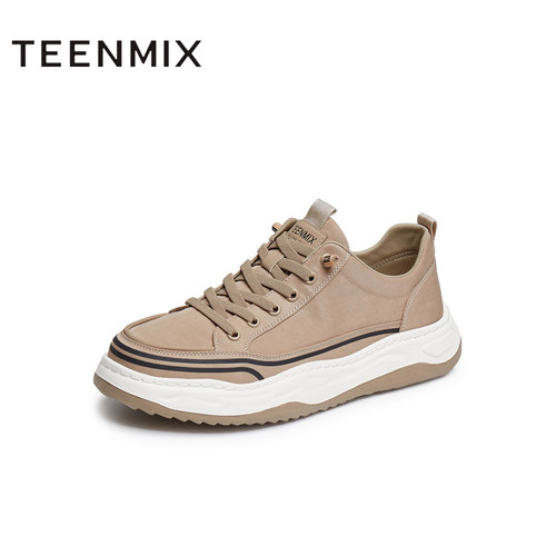 天美意夏新款商场同款系带舒适百搭潮流休闲男布鞋3RG02BM5