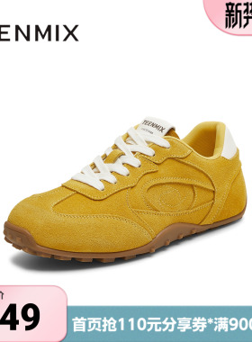 天美意春新款系带复古百搭纯色潮流舒适女阿甘鞋KG121CM5