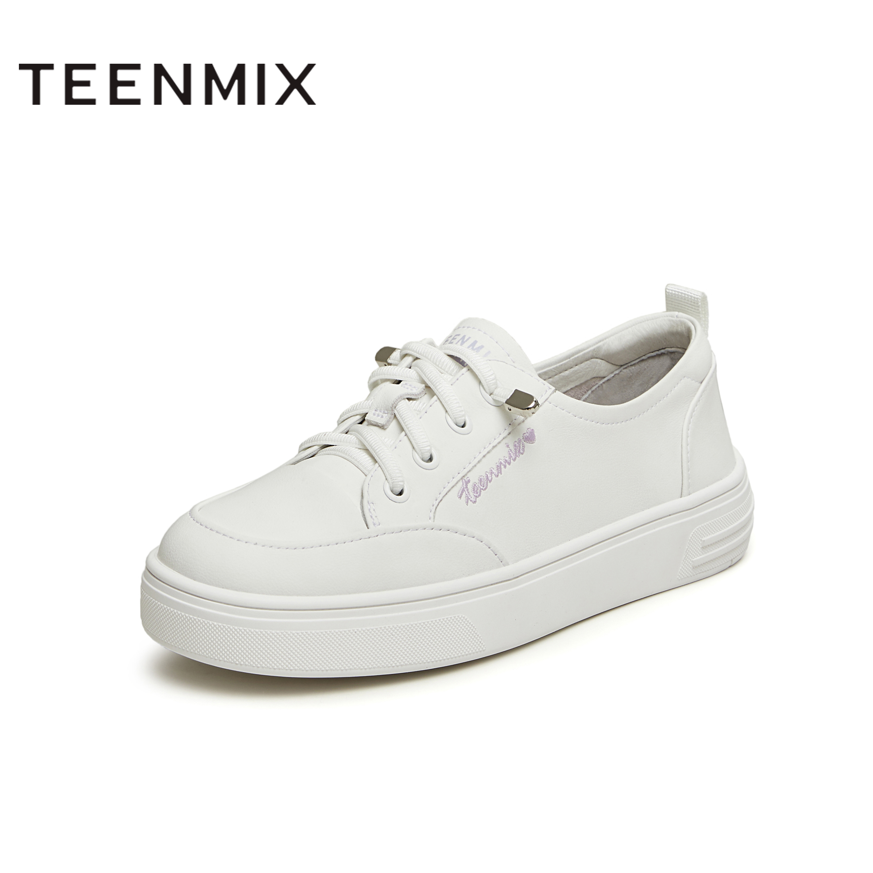 天美意2024春新款平底舒适百搭一脚蹬小白鞋女休闲鞋COL24AM4