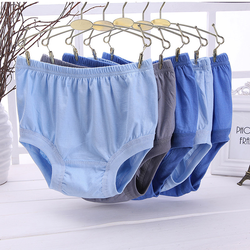 棉高腰中老年男士内裤加肥加大码