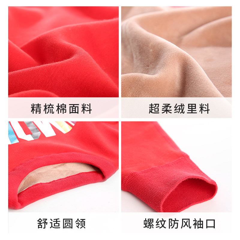 保暖内衣女加厚加绒学生初中生高中少女大童秋衣秋裤纯棉套装秋冬