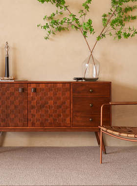 Classic Reborn收纳柜原木侘寂风实木中古复古北欧拼接个性餐边柜