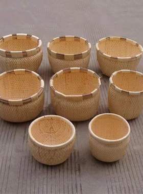 纯手工柳条笆斗米斗芭斗民间工艺柳编家用枊筐枊匾栲栳 竹筐 竹篮