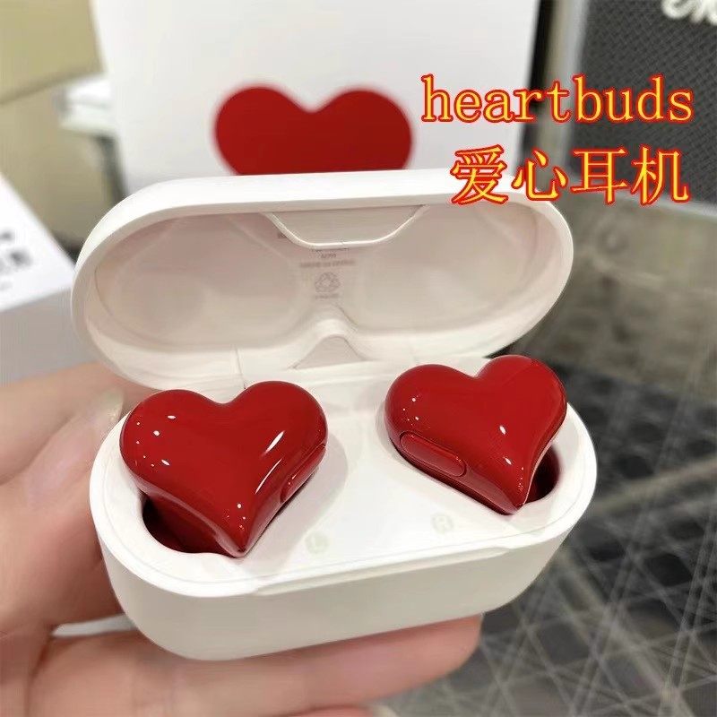 官方正品日本heartbuds心形爱心可爱女生入耳式无线蓝牙耳机粉色