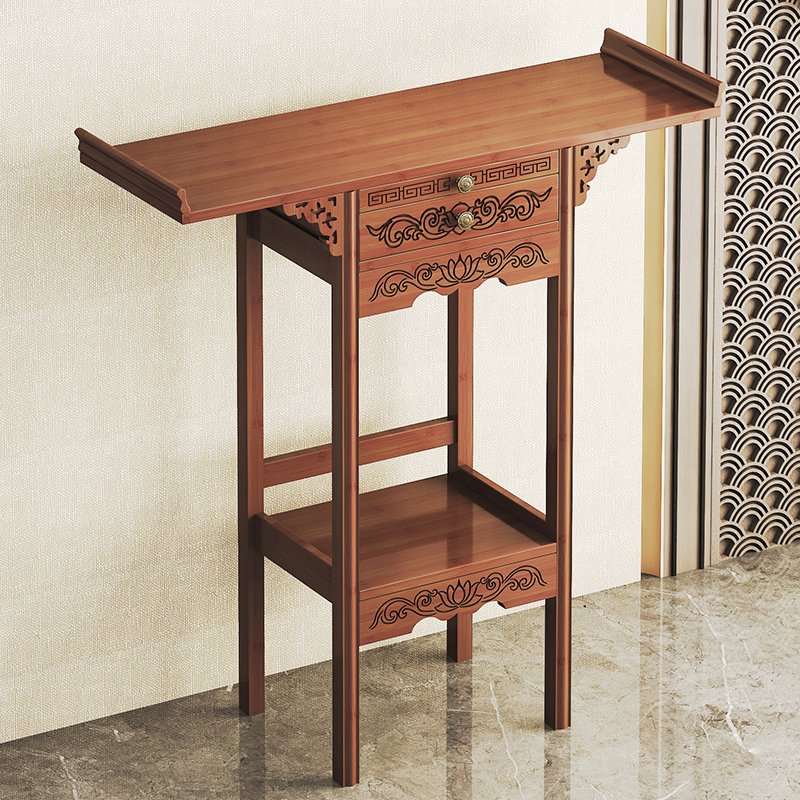 佛龛新中式立柜财神爷柜家用供桌香案佛台关公观音佛像供奉台贡桌