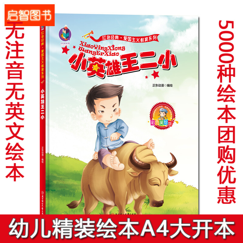 精装硬壳绘本少年英雄王二小红色
