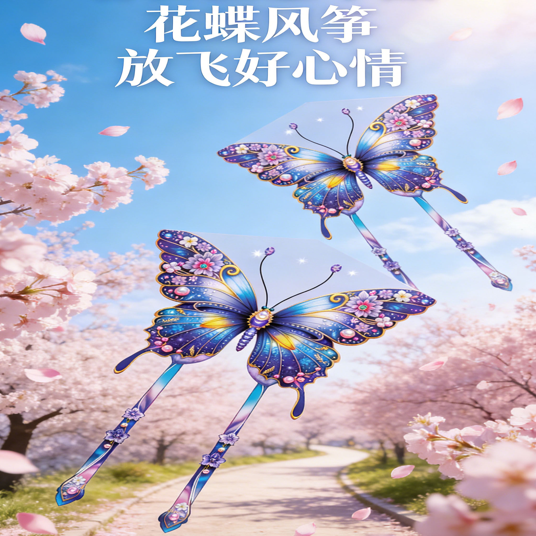 2026长尾蝴蝶风筝微风易飞