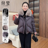 中老年女加厚防寒短款 外套 羽绒服冬季 新款 95鸭绒 朵莹妈妈冬装