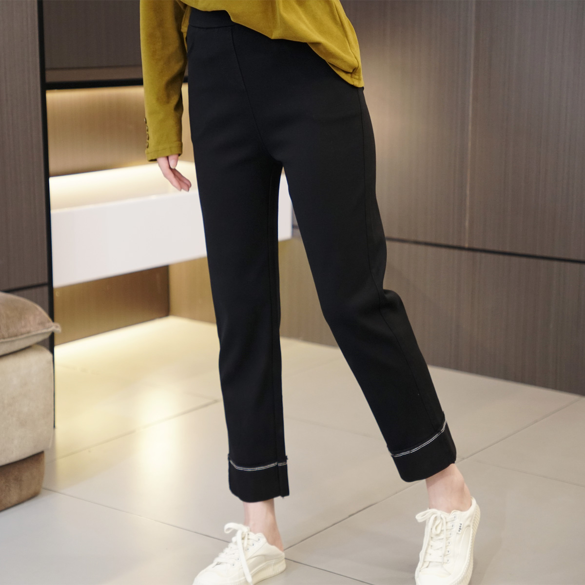 巨显瘦百搭高腰直筒烟管裤闭眼入