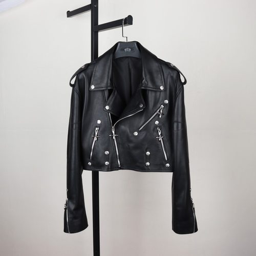 酷飒辣妹机车皮衣外套女时尚2025年秋季新款修身短款炸街pu皮夹克