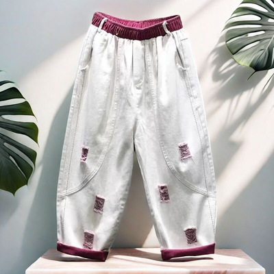 哈伦裤九分常规牛仔布2024年夏季