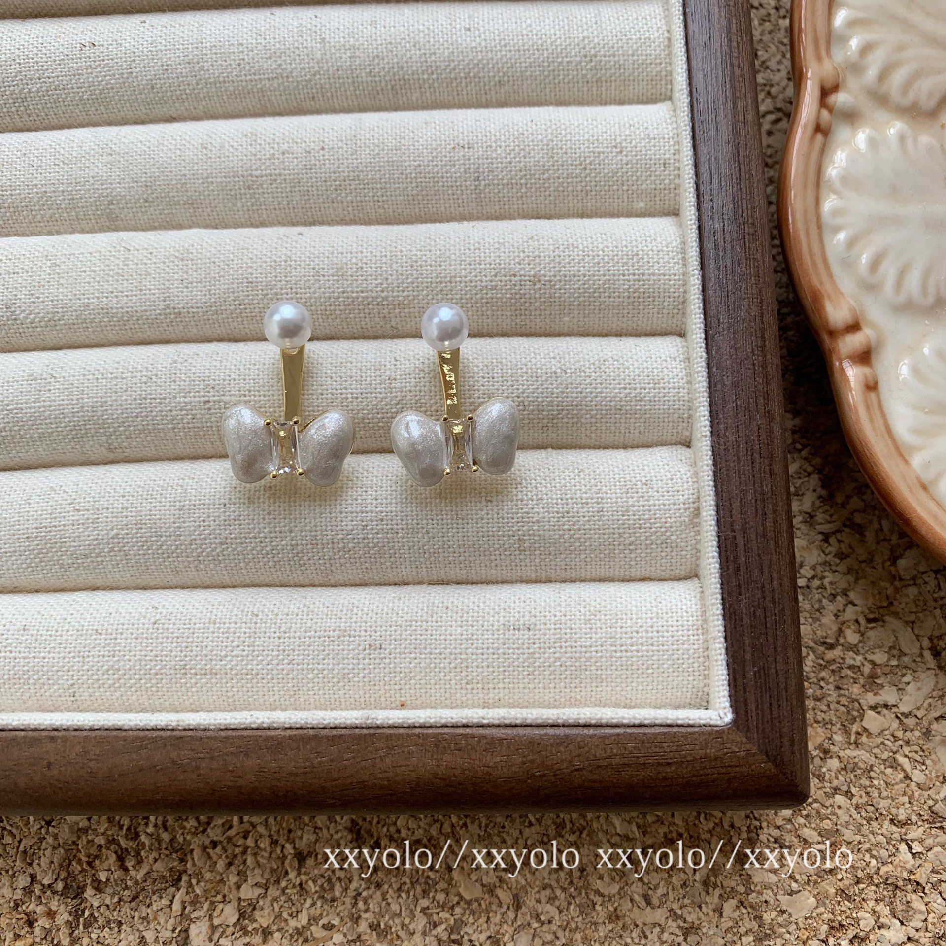 xxyolo韩风女少女蝴蝶结耳环