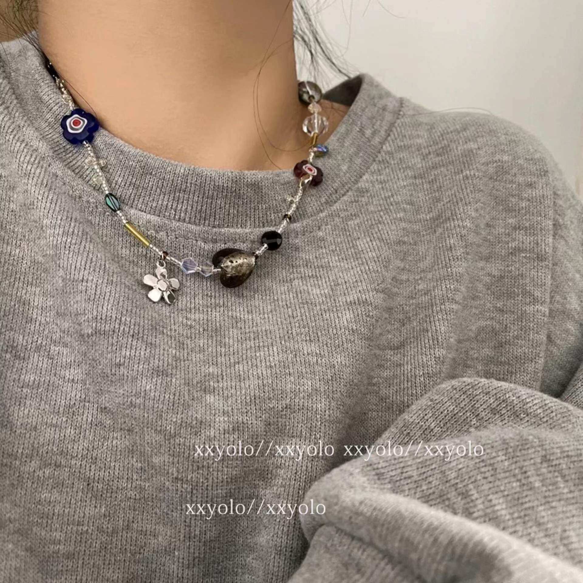 xxyolo串珠潮酷项链新品