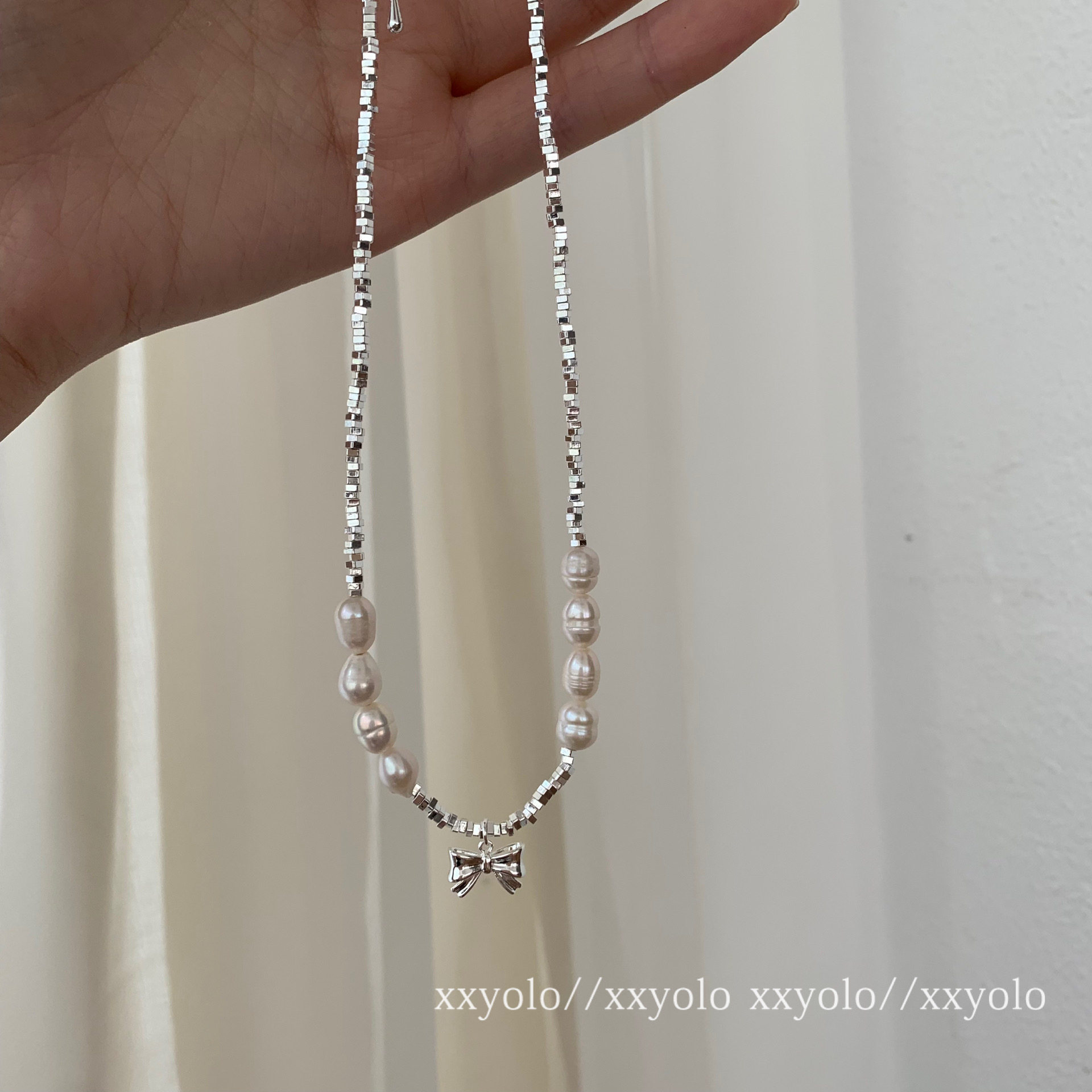 xxyolo女少女蝴蝶结项链