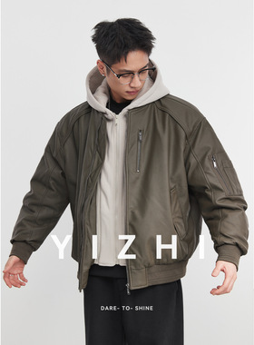 2026年新款皮廓连帽假两件蛋白皮质羽绒服男冬季90白鸭绒工装外套