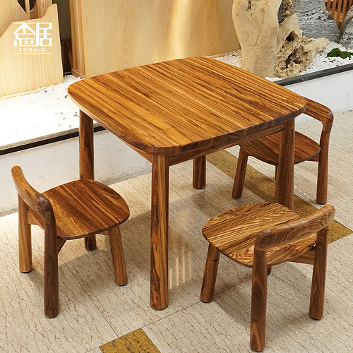 实木书桌儿童桌乌金木无油漆