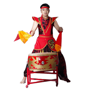 打鼓演出服装男威风锣鼓飞扬服装大锣鼓大气开场舞舞蹈演出服男款