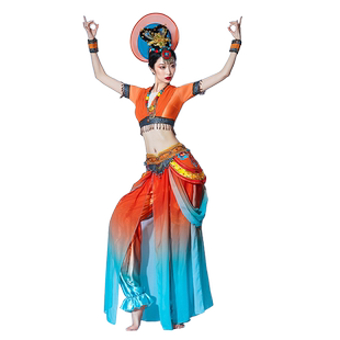 敦煌飞天舞蹈服西域风服饰异域风情服装古装反弹琵琶大漠奇装异服