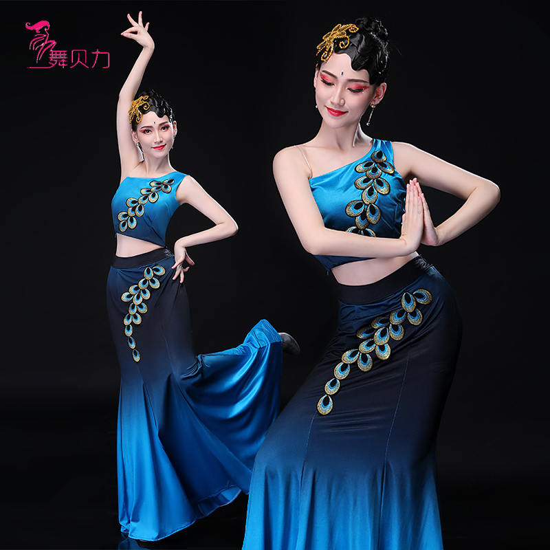 傣族服装女西双版纳夏傣族舞蹈服装艺考傣族舞裙傣族舞蹈演出服女