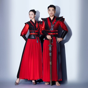 雪龙吟舞蹈演出服2025新款鼓舞服装打鼓演出服套装中国风演出服