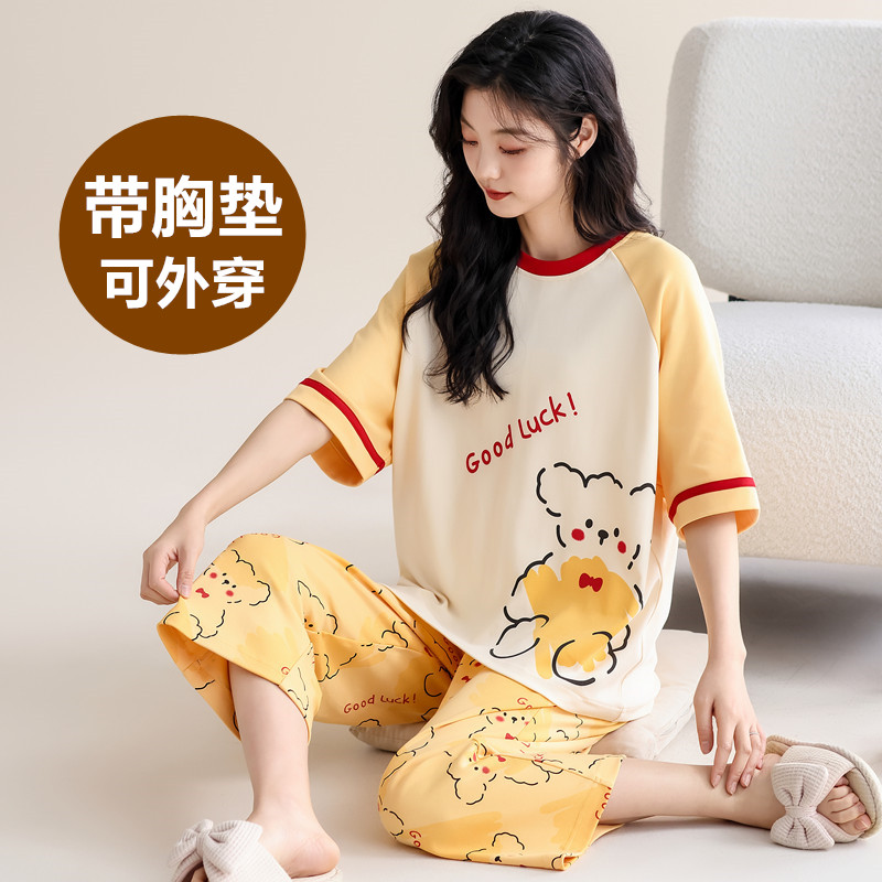 女士睡衣纯棉面料薄款舒适
