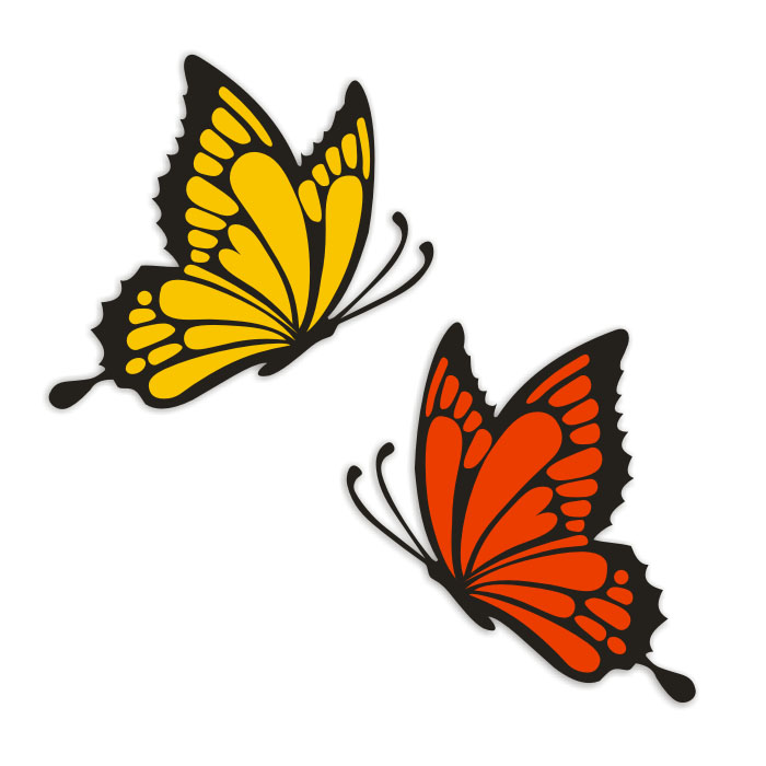 蝴蝶划痕贴伤痕贴擦痕盖可爱卡通