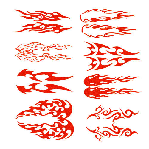 火焰图腾贴纸车门贴 划痕贴 车尾贴遮挡刮擦痕个性汽车贴纸可换色