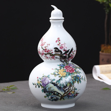 Jingdezhen 10 jins to ceramic seal wine empty wine bottle ten catties mercifully wine jar jar of ornaments