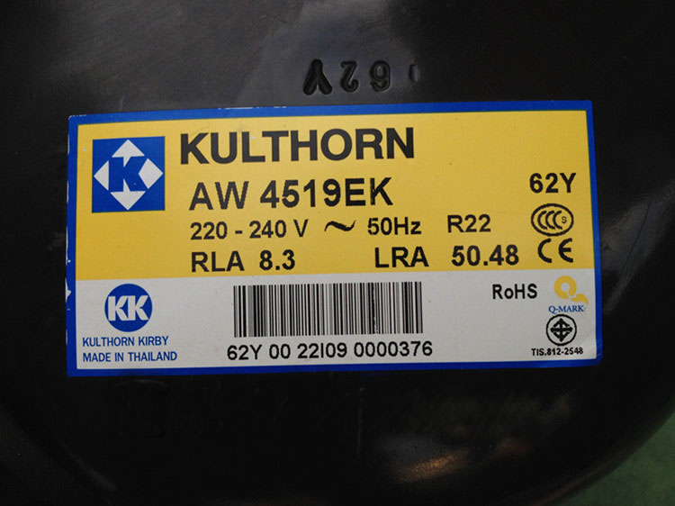 AW4519EK AW4517EK 原装全新泰国进口KULTHORN制冰机KK压缩机泰康