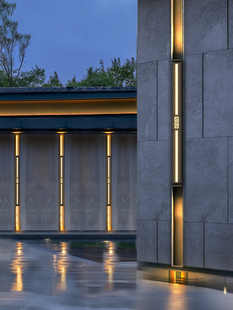 新中式户外壁灯别墅柱子壁灯防水大门两侧壁灯长条壁灯庭院外墙灯