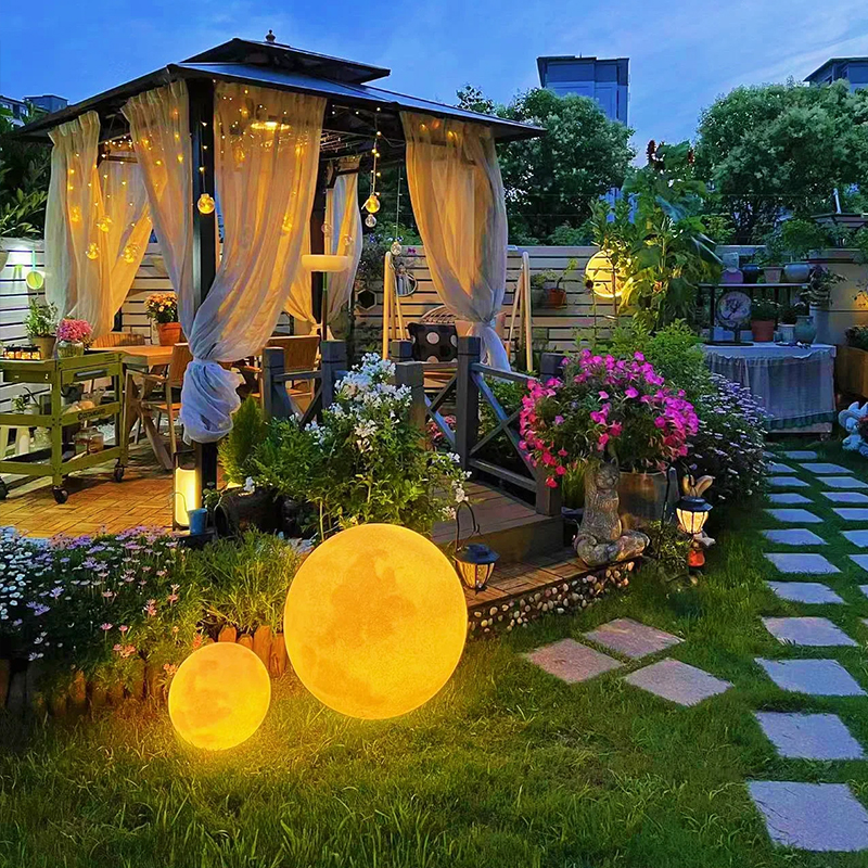 韩都户外庭院灯太阳能防水月球灯