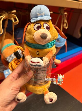香港迪士尼玩具总动员弹簧狗玩偶环保袋发绳弹弓玩具包