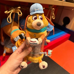 香港迪士尼玩具总动员弹簧狗玩偶环保袋发绳弹弓玩具包