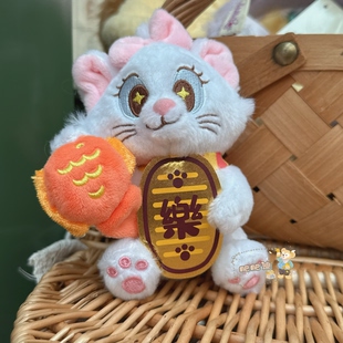 香港迪士尼2026新春马年玛丽猫钥匙扣路西法毛绒挂件