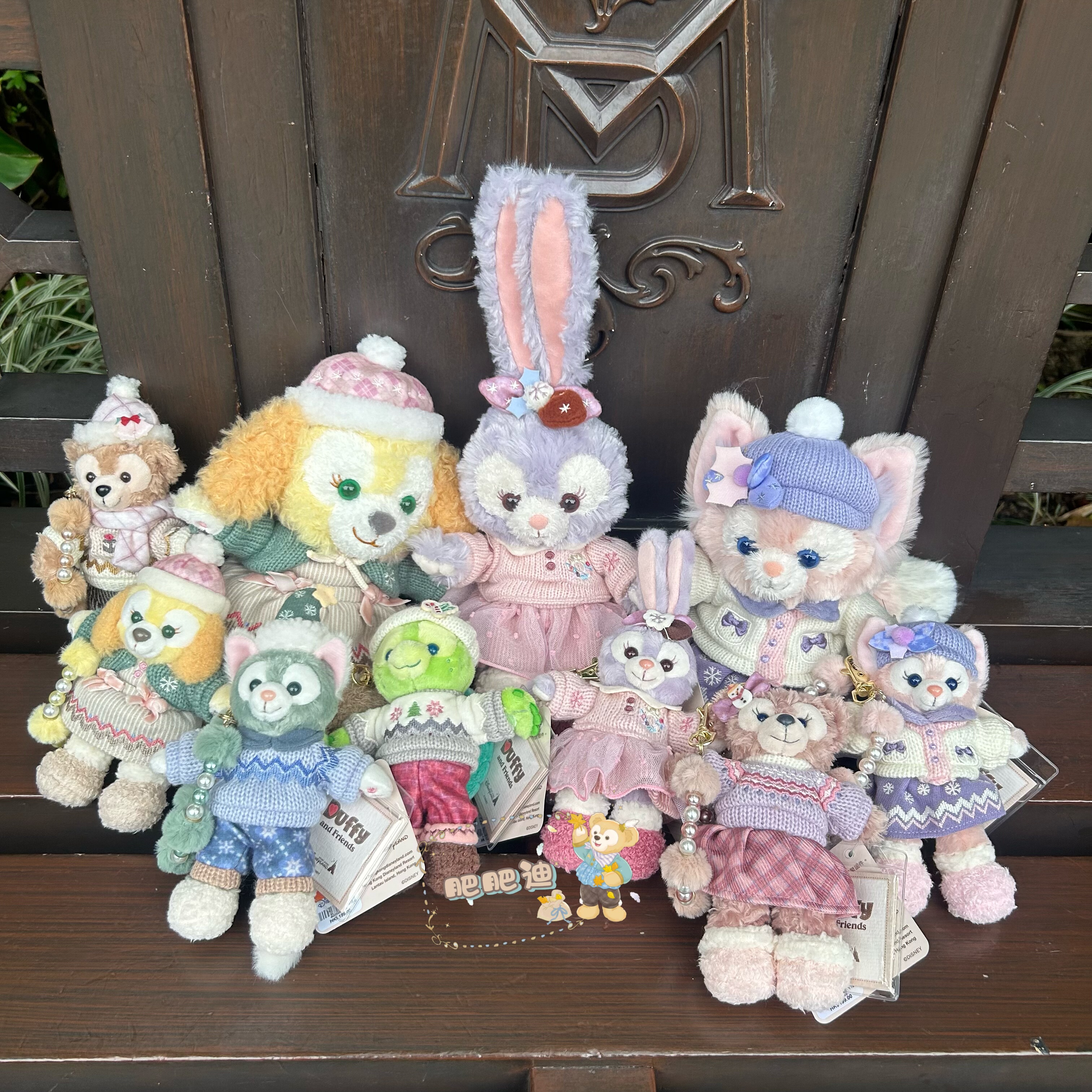 香港迪士尼2025冬日玲娜贝儿可琦安毛绒挂件达菲玫玫圣诞冬季公仔