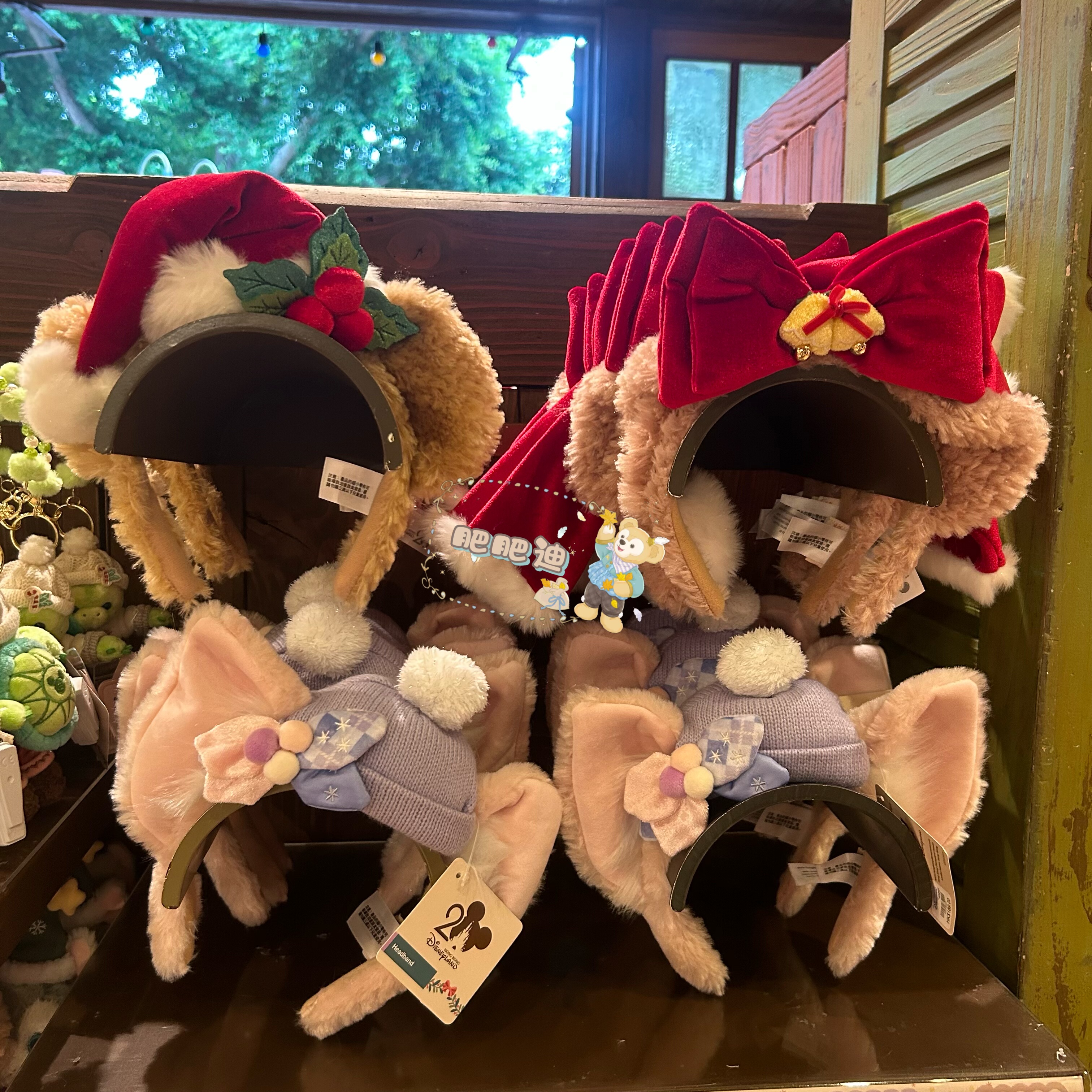 香港迪士尼2025圣诞玲娜贝儿发箍达菲雪莉玫冬日头箍发饰