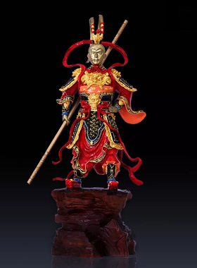 彩绘齐天大圣神像供奉圆通佛具