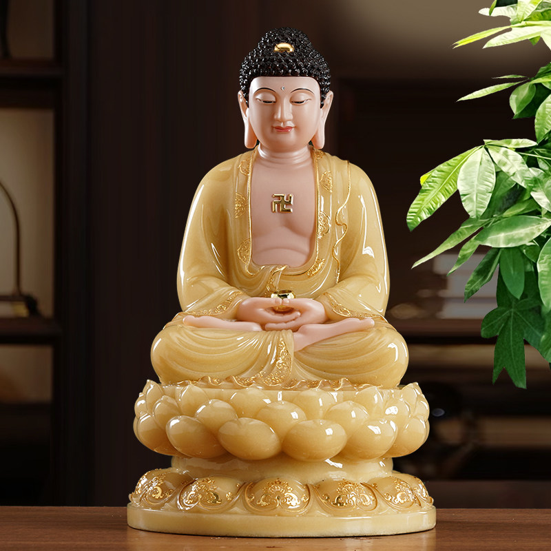 释迦佛汉白玉供奉阿弥陀佛佛像
