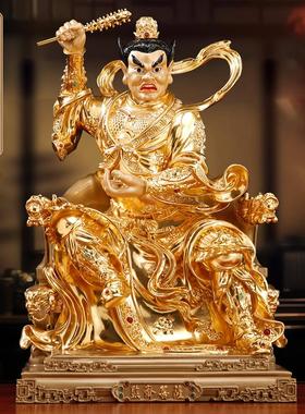 纯铜贴金监斋菩萨紧那罗王像摆件