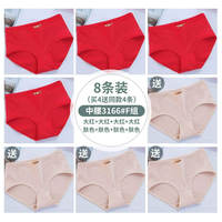 Pure cotton underwear for women, mid-waist, large size, summer, zodiac year, red belly, all-cotton for women, antibacterial, and for young girls, triangular shorts thumbnail 7