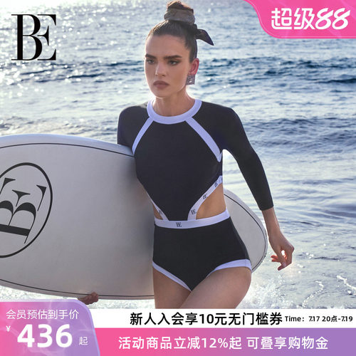 BE范德安小黑裙系列女士三角连体